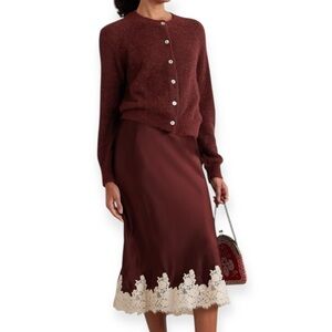 Doen 'Petra' Knit Cardigan in Bordeaux